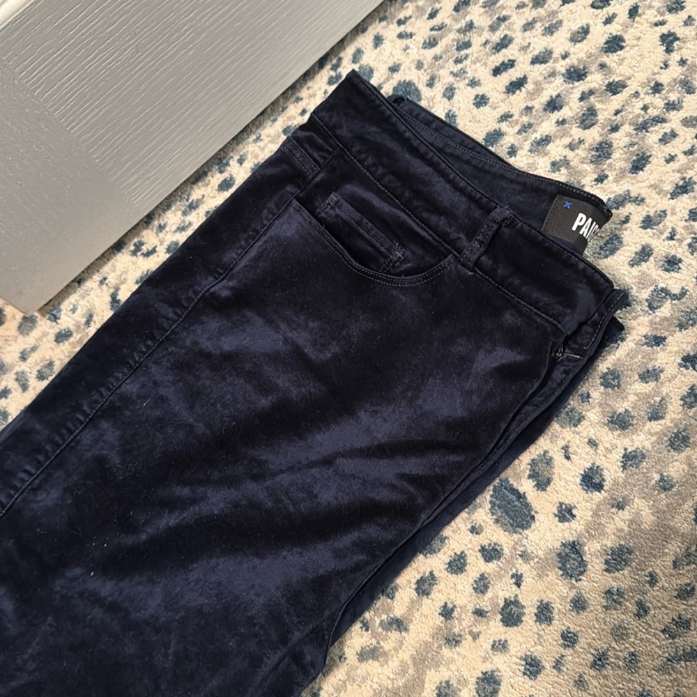 Paige Blue Velvet Pants